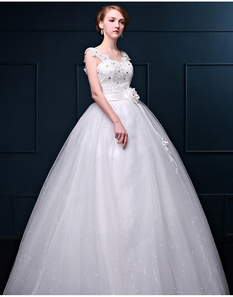 WDDH1633   Long Trails Wedding Dresses